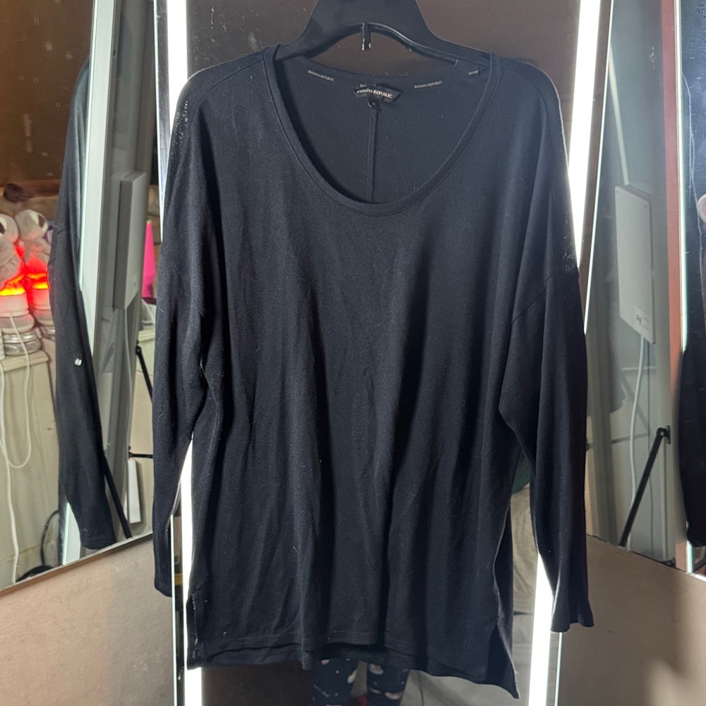 Banana Republic Midnight Black Blouse
